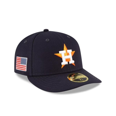 Sapca New Era Houston Astros MLB Crystals from Swarovski Flag Low Profile 59FIFTY Fitted - Albastri